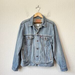 Vintage LEVI'S 70507 0389 Standard Trucker Jacket Blue Denim 90s Retro